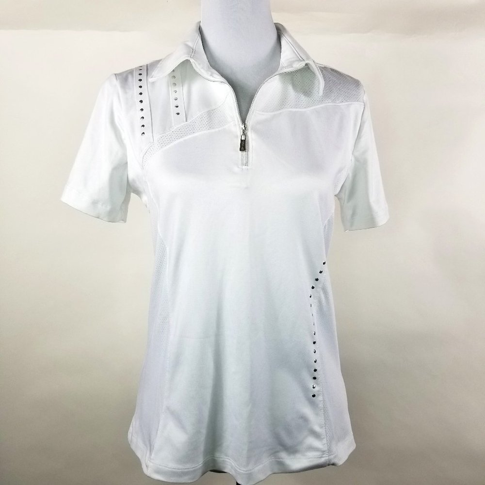 Spanner Tennis Golf Zip Neck Polo M